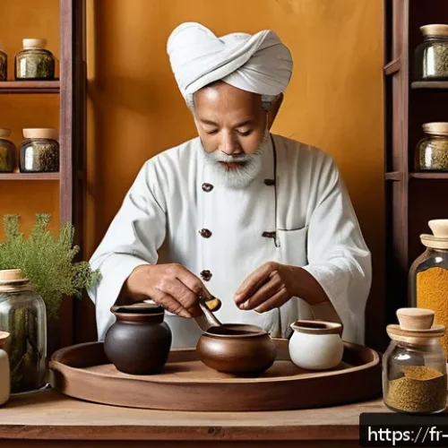 한의학 한약재 기초 지식 - A serene traditional Asian herbal apothecary scene set in a sunlit room with wooden shelves filled w...